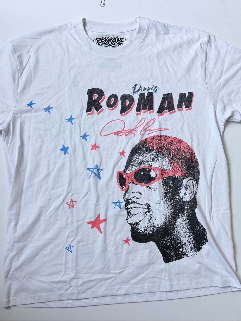 Dennis Rodman NWOT White Graphic Tee - Retro Basketball Shirt 2xl
